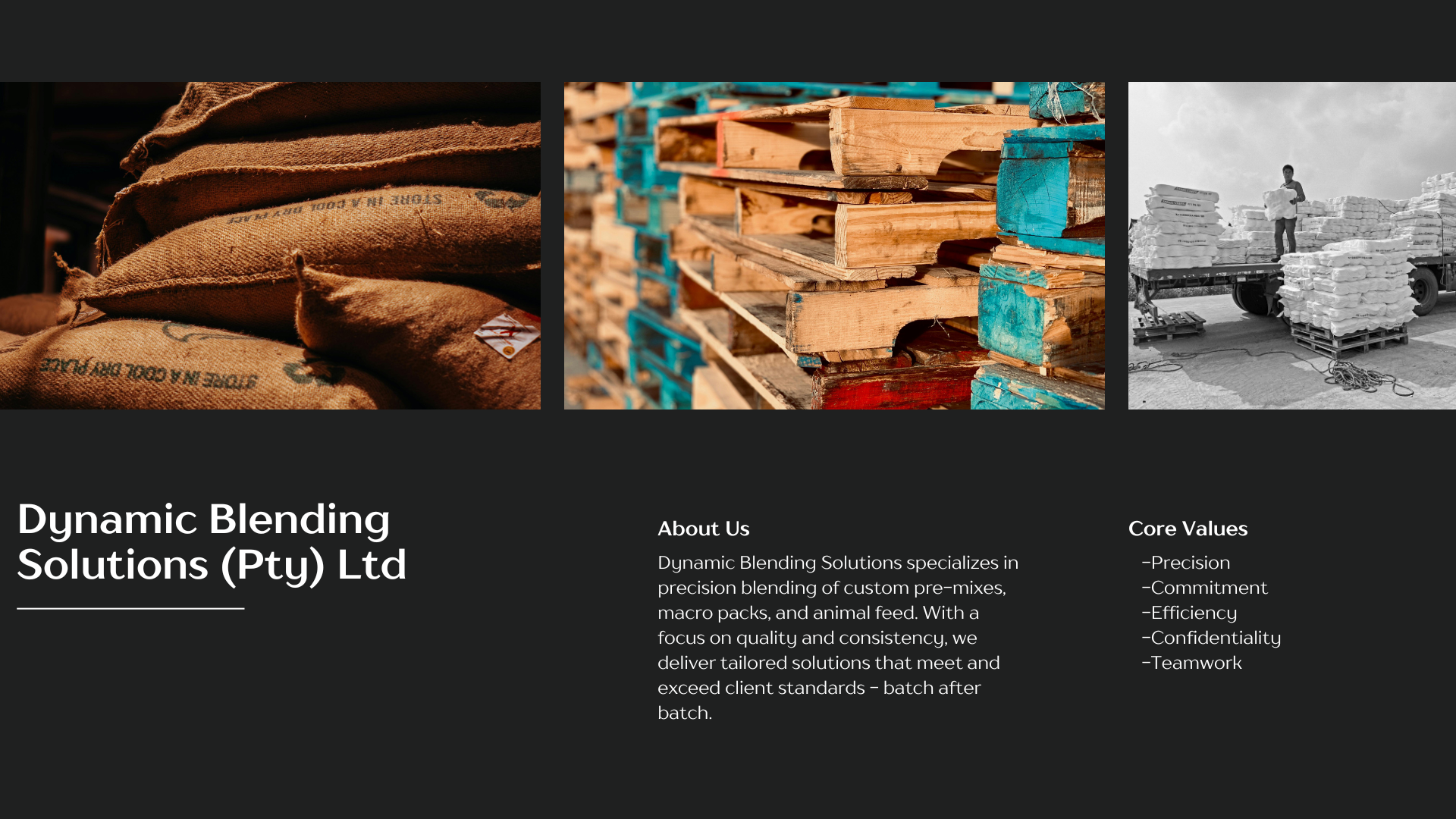 Dynamic Blending Solutions Dynamic Blending Solutions